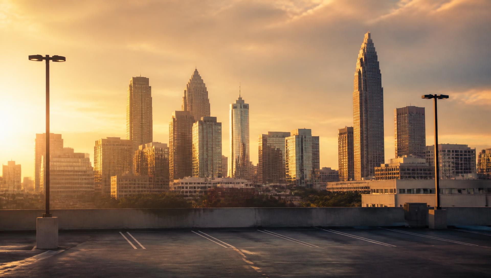 Skyline de Atlanta, Georgia al atardecer